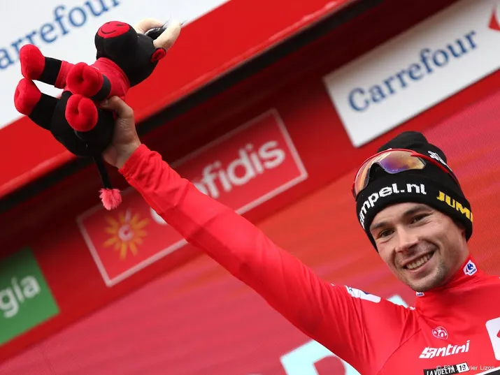 roglic durft eindelijk openlijk te lachen