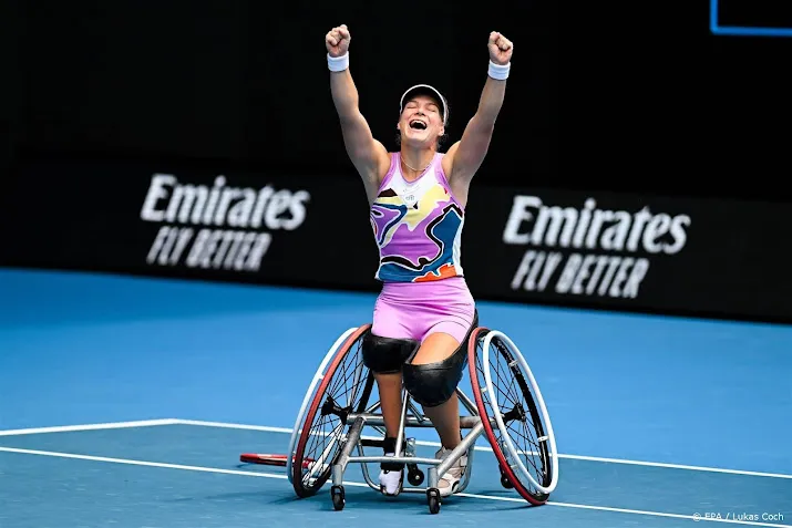 rolstoeltennisster de groot wint voor vijfde keer australian open