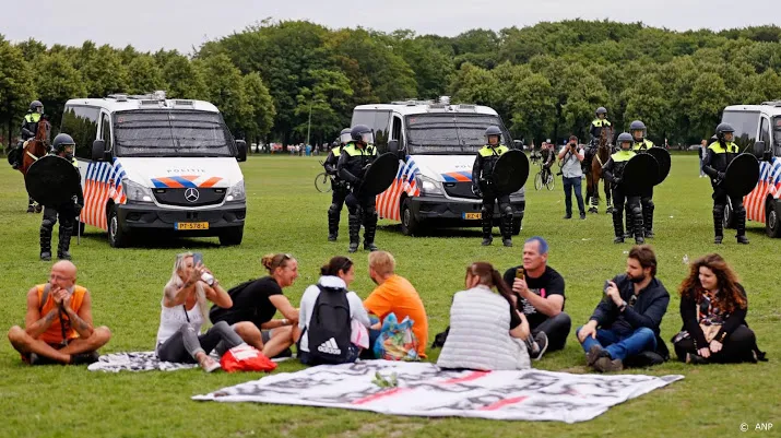 ruim honderd aanhoudingen op malieveld in den haag