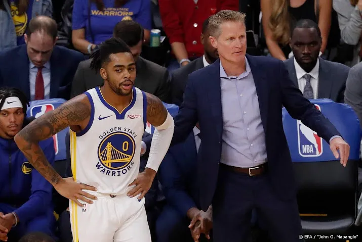 russell leidt basketballers warriors naar vierde zege op rij