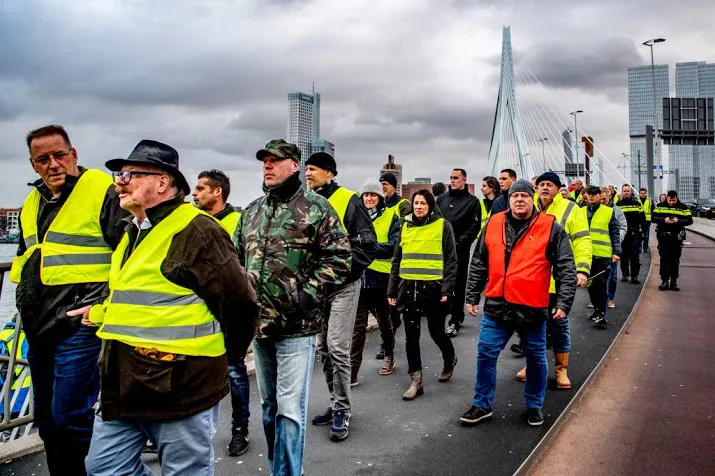 rustig protest gele hesjes in nederland