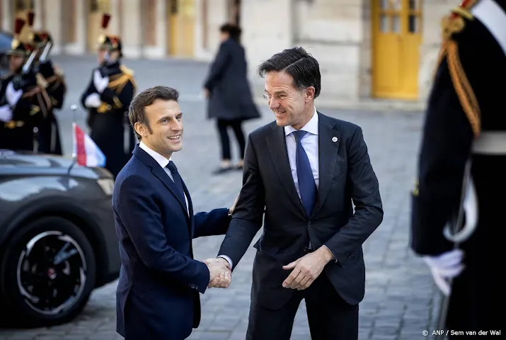 rutte blij dat hij samenwerking met macron kan voortzetten