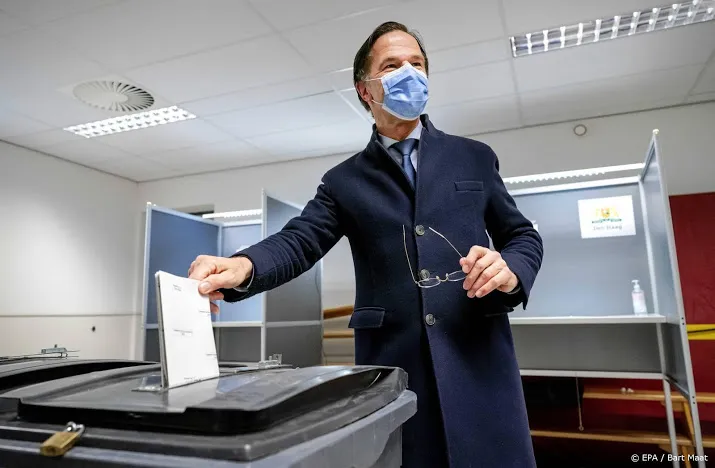 rutte is supertrots op winst vvd en feliciteert d66