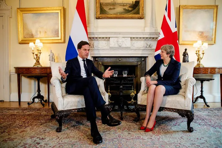 rutte ontvangt britse premier may
