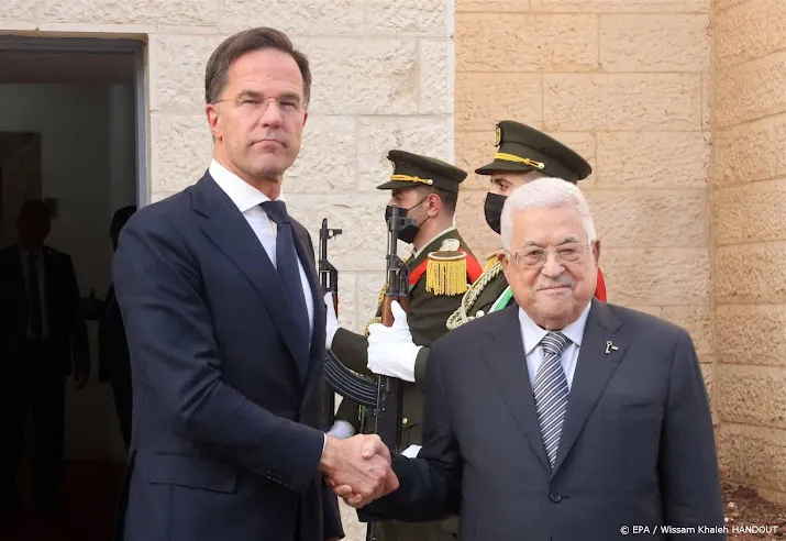 rutte spreekt met abbas over voorkomen escalatie en eigen staat