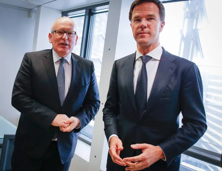 rutte vol lof over eurocommissaris timmermans