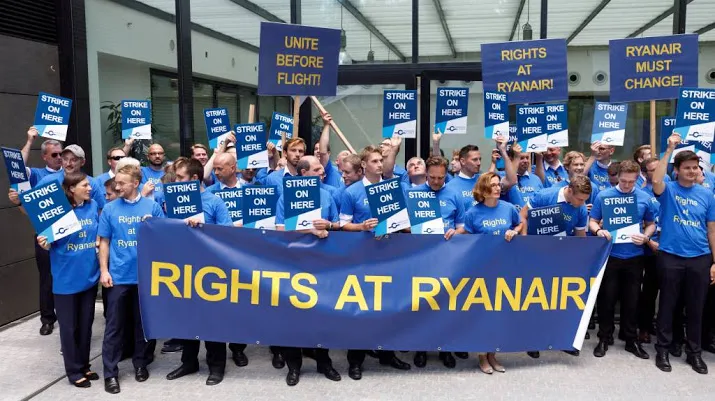 ryanair veroordeelt staking duitse piloten