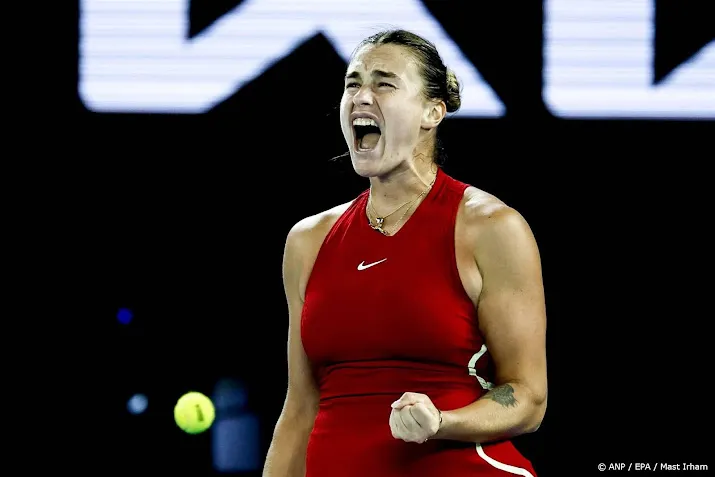 sabalenka hard onderuit in eerste partij na winst australian open
