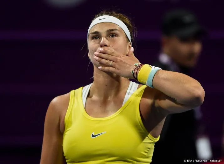sabalenka klopt kvitova en wint tennistoernooi van doha