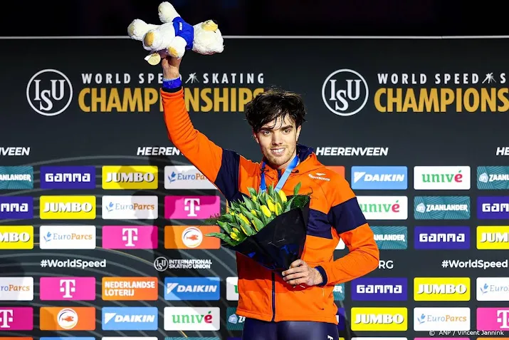 schaatser roest blij dat ontbrekende wk titel nu binnen is