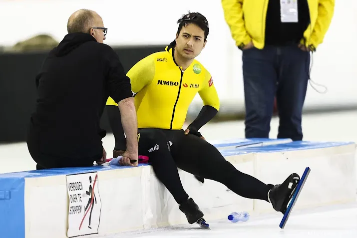 schaatser verbij meldt zich met liesblessure af voor 1000 meter