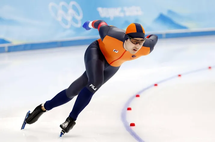 schaatser verbij wilde niet rit van zijn tegenstander verpesten