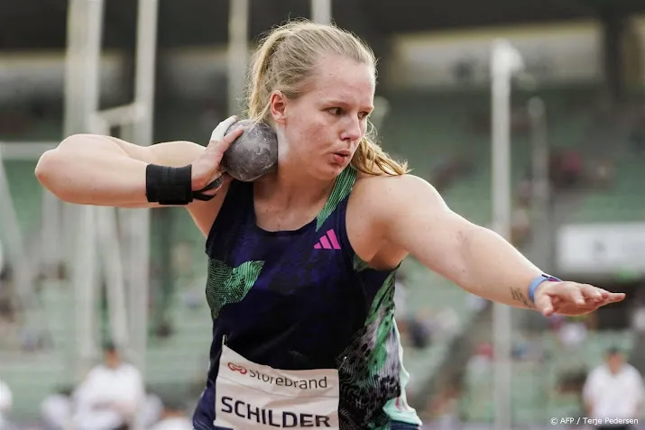 schilder met kogelstoot van 1903 meter naar olympische spelen