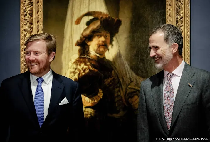 schilderij de vaandeldrager aangekomen in nederland