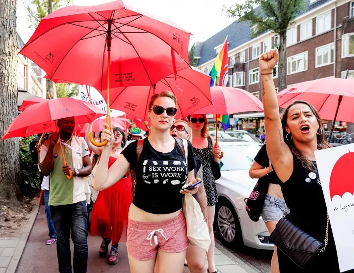 sekswerkers voeren campagne in amsterdam