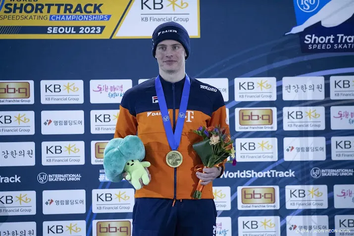 shorttracker van t wout mist bij wk finale op 1000 meter