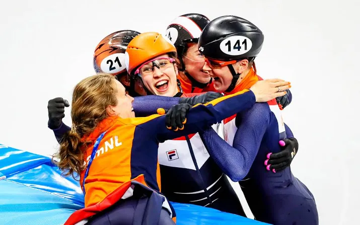 shorttracksters naar zilver op relay