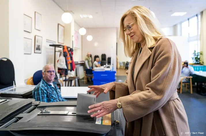 sigrid kaag brengt stem uit voor gemeenteraadsverkiezingen