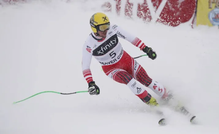 skier franz wint super g in beaver creek