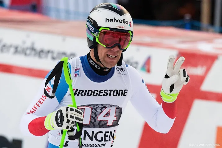 skier gisin met de schrik vrij