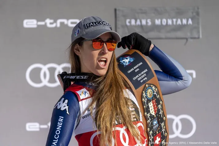 skiester goggia niet te stuiten op afdaling