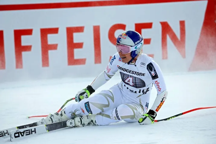 skiester vonn uit voorzorg aan de kant