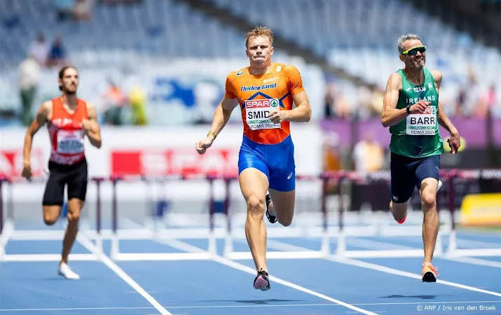 smidt achtste en laatste in ek finale 400 meter horden