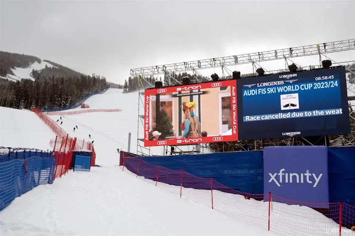 streep door super g in beaver creek door harde wind en sneeuwval