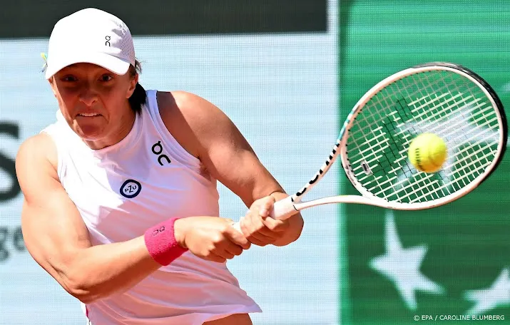 swiatek gunt chinese wang geen enkele game op roland garros