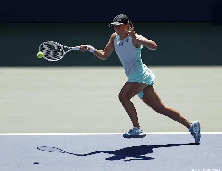 swiatek staat slechts drie games af in eerste duel op us open