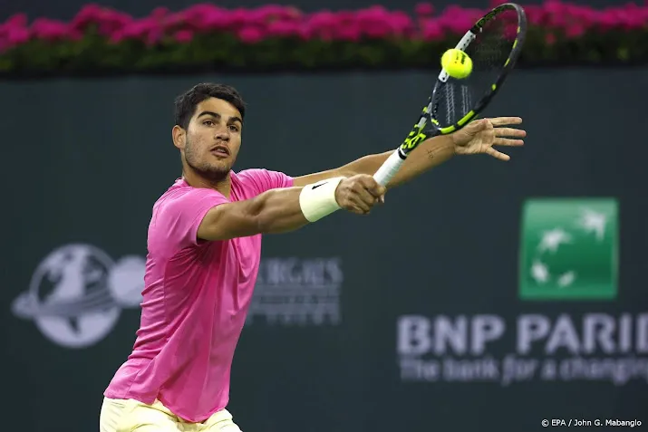 tennisser alcaraz kwartfinalist indian wells na opgave draper