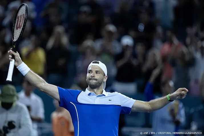 tennisser dimitrov plaatst zich voor finale in miami