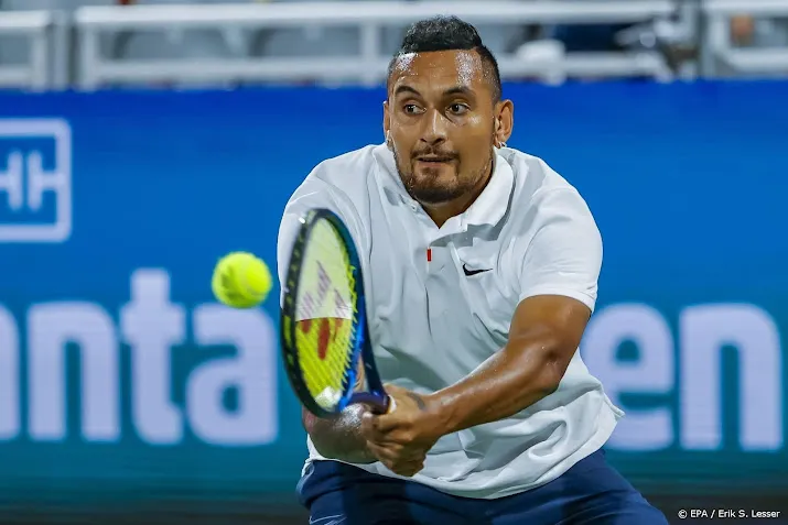 tennisser kyrgios meldt zich met knieblessure af in winston salem