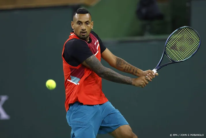 tennisser kyrgios naar kwartfinale indian wells na afmelding