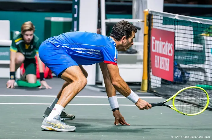 tennisser rojer loopt eindstrijd dubbelspel us open mis