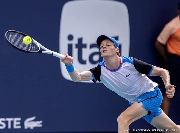 tennisser sinner meldt zich als eerste in halve finales miami