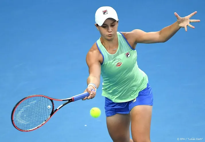 tennisster barty naar kwartfinales australian open