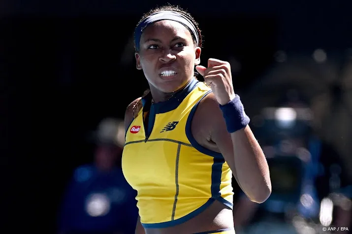 tennisster gauff in drie sets naar halve finale australian open