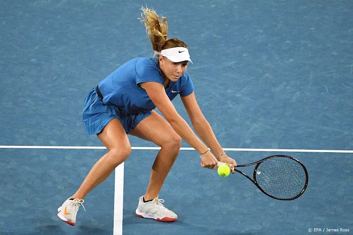 tennisster hartono tegen anisimova bij grandslamdebuut