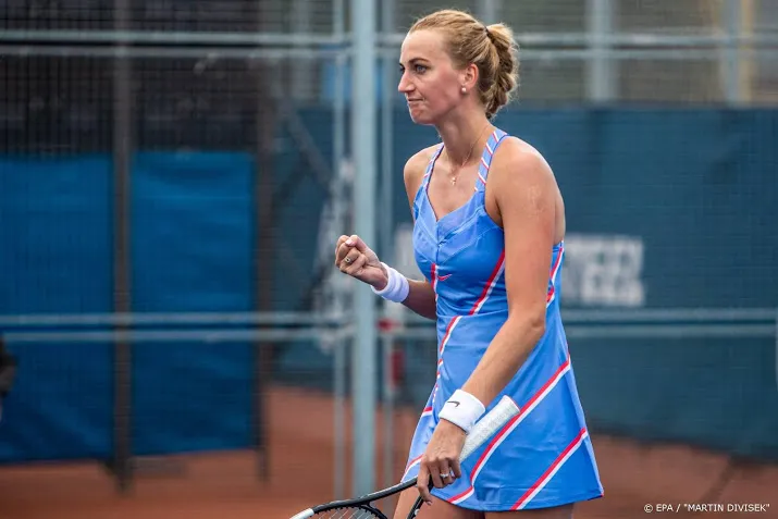 tennisster kvitova de beste op coronaproof toernooi in praag