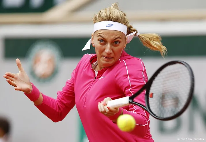tennisster kvitova voor het eerst sinds 2012 naar laatste acht
