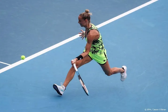 tennisster rus komt na goede start net tekort op australian open