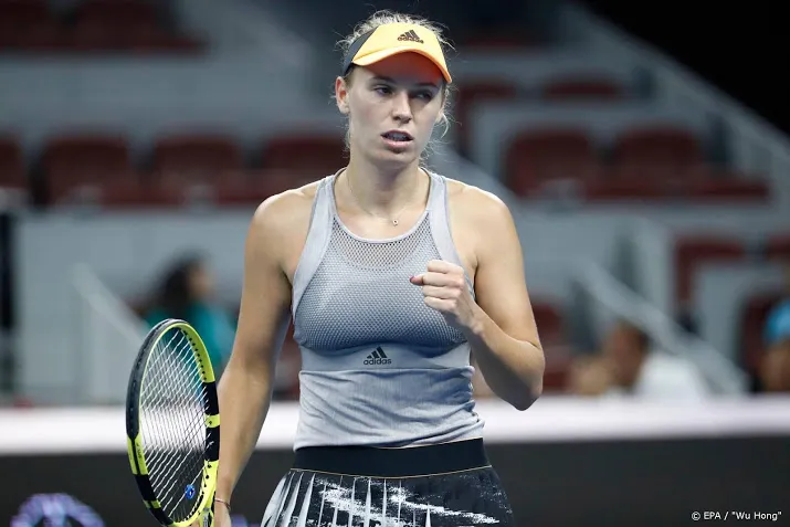 tennisster wozniacki voorkomt drie op rij van gorges