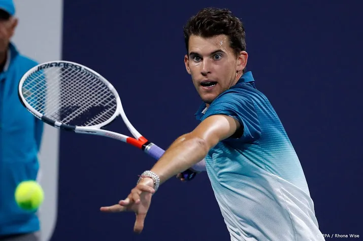 thiem laat kans op sunshine slam glippen