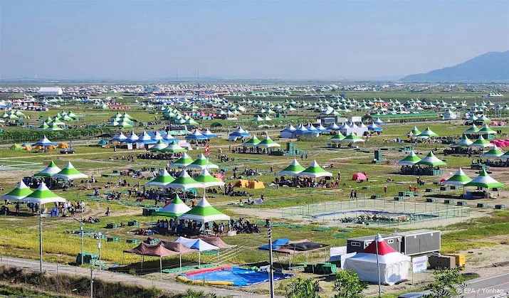 tienduizenden scouts ook nederlandse van kampterrein naar seoul