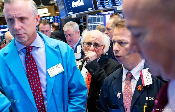 tik voor banken op rood wall street