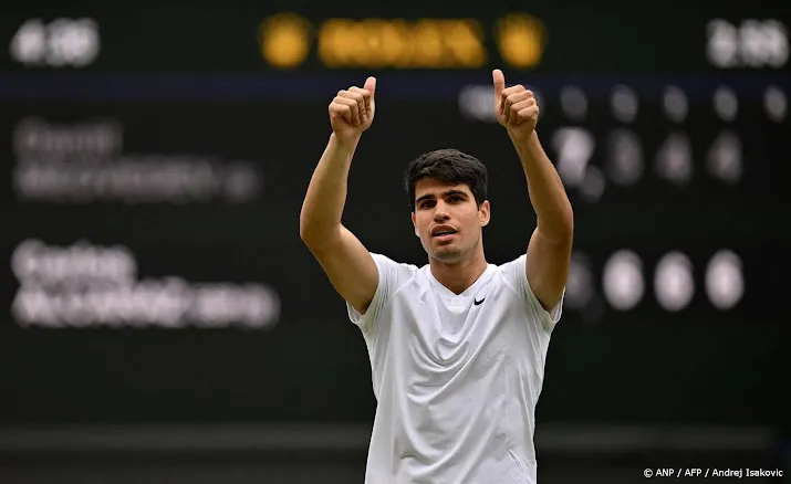 titelverdediger alcaraz opnieuw naar finale wimbledon