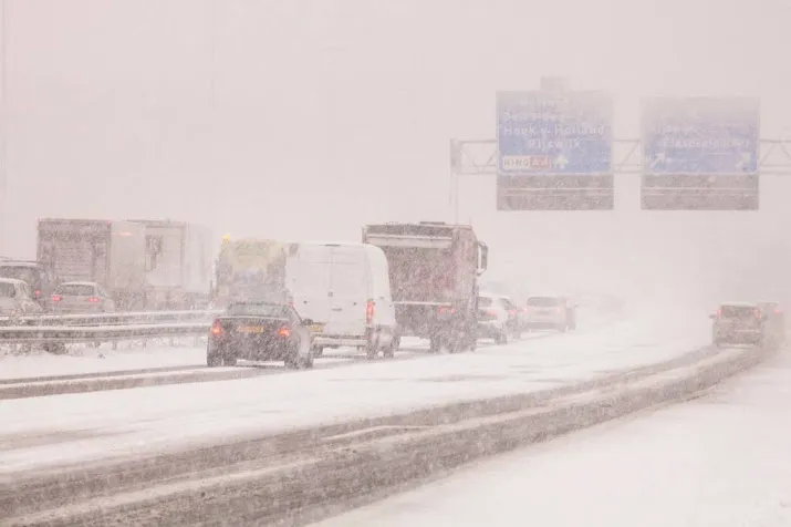 topdrukte richting wintersport