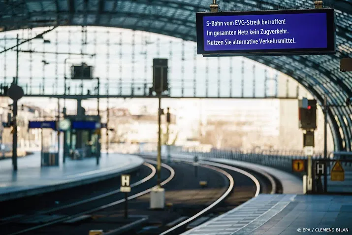 vakbond spoorstaking in duitsland van 50 uur vanaf zondagavond