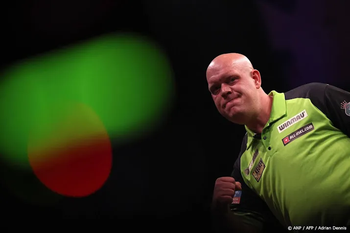 van gerwen naar tweede ronde world matchplay na zege op littler